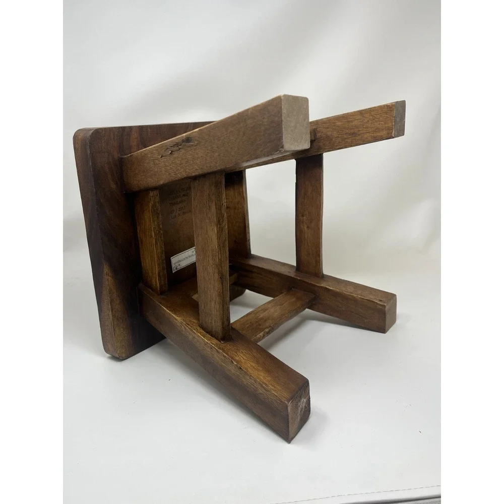 Owl Carved Short Stool for Kids Toddler Hardwood Bird Step Stool/ Footstool NEW